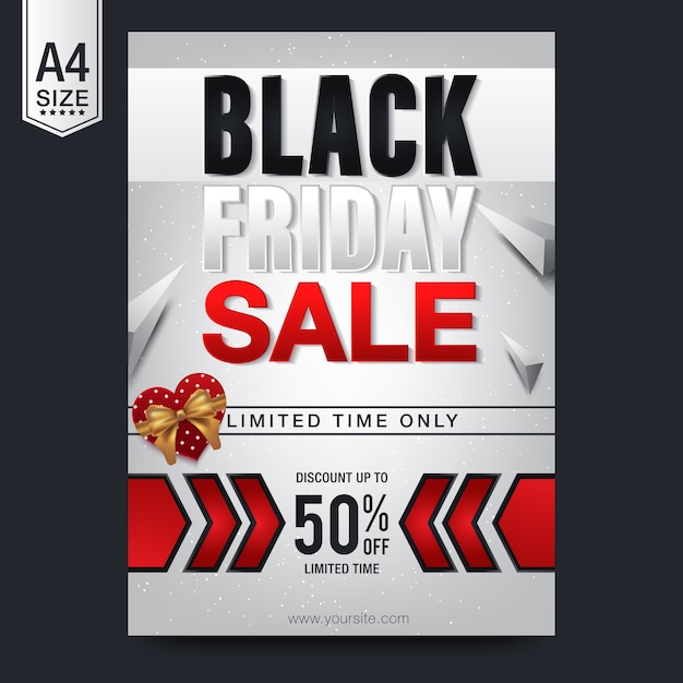 Modello di progettazione di iscrizione di vendita di black friday