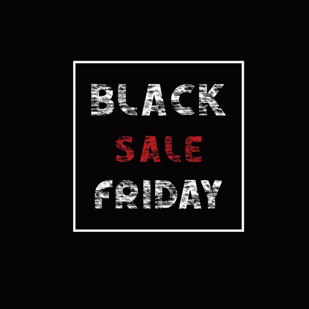 Black Friday sale inscription in grunge style design template