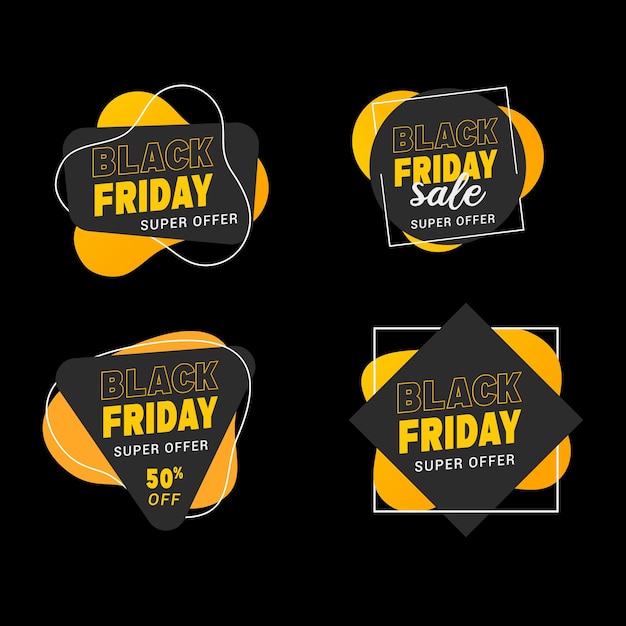 Black friday sale label Black friday sale banner price labels discount tag Sale banners