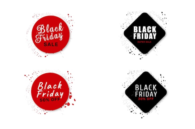 Collezione di etichette di vendita del black friday vector