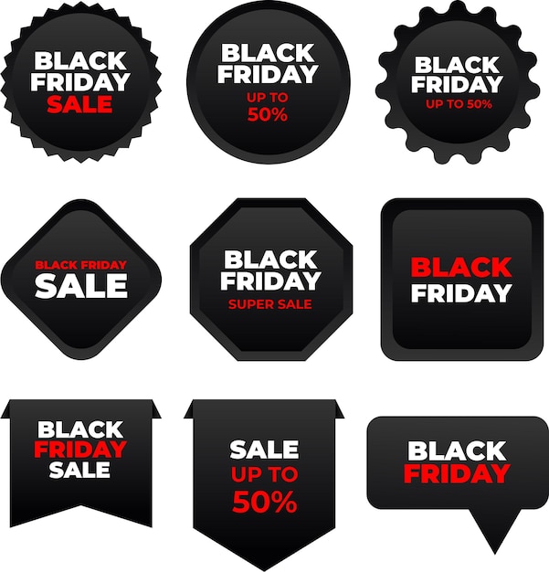 Black friday sale labels collection