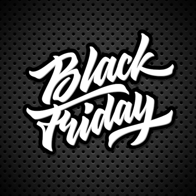 Lettering di vendita del black friday, calligrafia fatta a mano