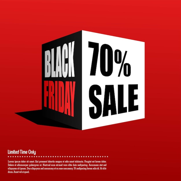 Black Friday Sale Modern minimalist design Template for promotion advertising web social and fashion ads