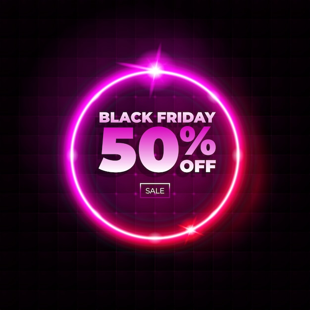 Black friday sale neon sign 