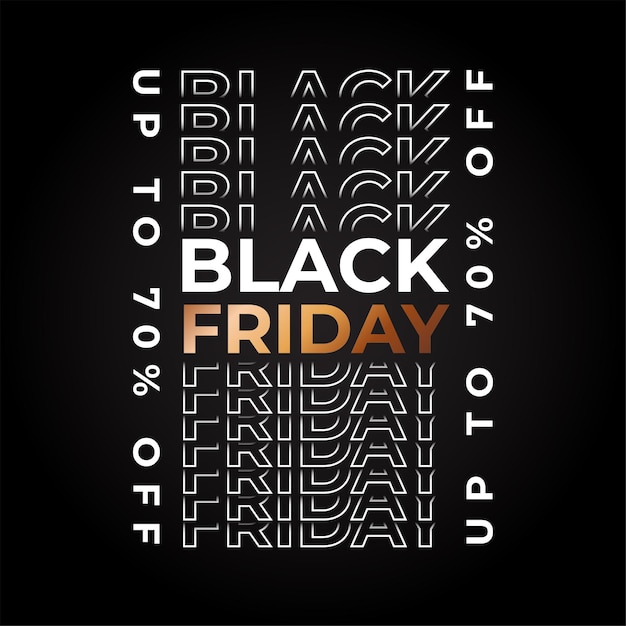 Vector black friday sale perfect for social media posts as well as posters and banners