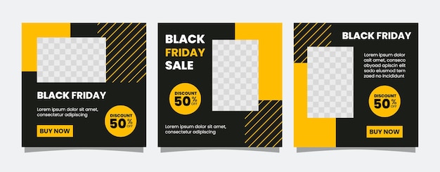 Vettore black friday sale post modello banner design