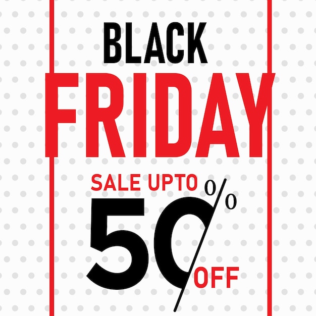 Black Friday sale post template with polka background