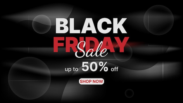 Black friday sale poster or banner background in red and black color