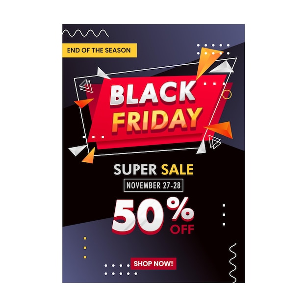 a black friday sale poster for black friday sale