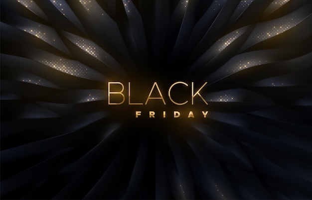 Poster di vendita del black friday banner per eventi con sconti commerciali