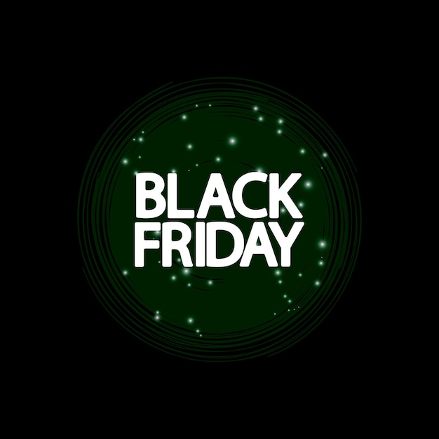 Modello di poster o banner per la vendita del black friday per l'illustrazione vettoriale di negozi e negozi online