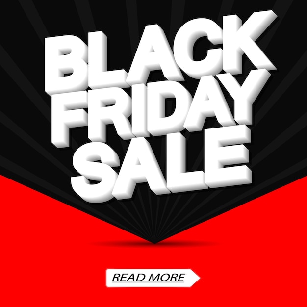 Black friday sale poster design template or banner for shop and online store vector illustration