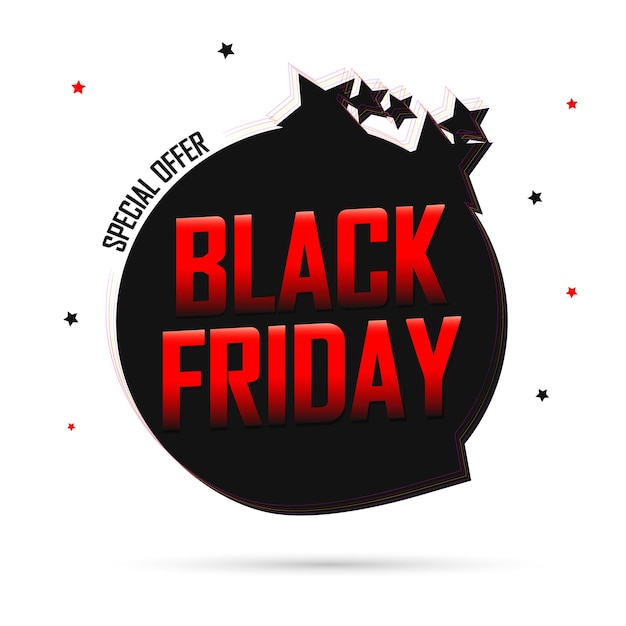 Vector black friday sale poster design template promotion banner for shop or online store vector