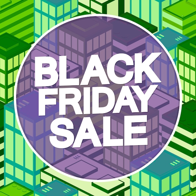 Vector black friday sale poster design template