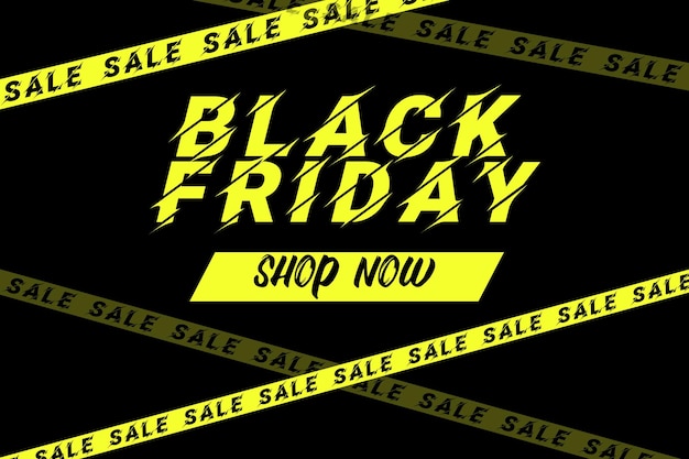 Black Friday sale poster on a flat background