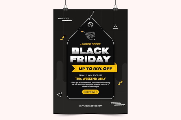 Black Friday Sale Poster or Flyer Design Template