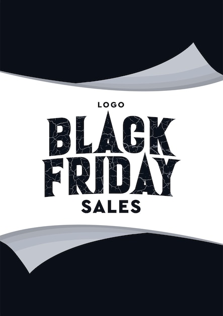 Black friday sale-poster met cementeffecten