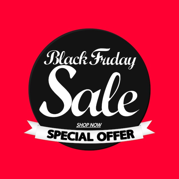 Black friday sale poster ontwerpsjabloon of banner voor winkel en online winkel vectorillustratie