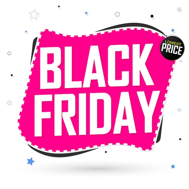 Black Friday Sale poster ontwerpsjabloon of banner voor winkel en online winkel vectorillustratie