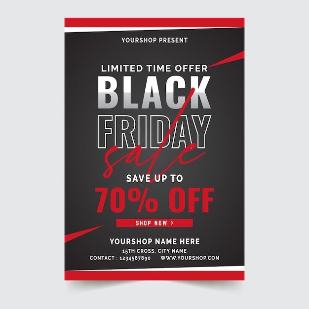 Black friday sale poster promotion