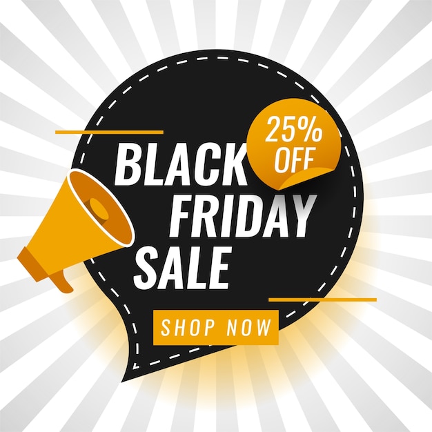 Black friday sale promote illustration template design