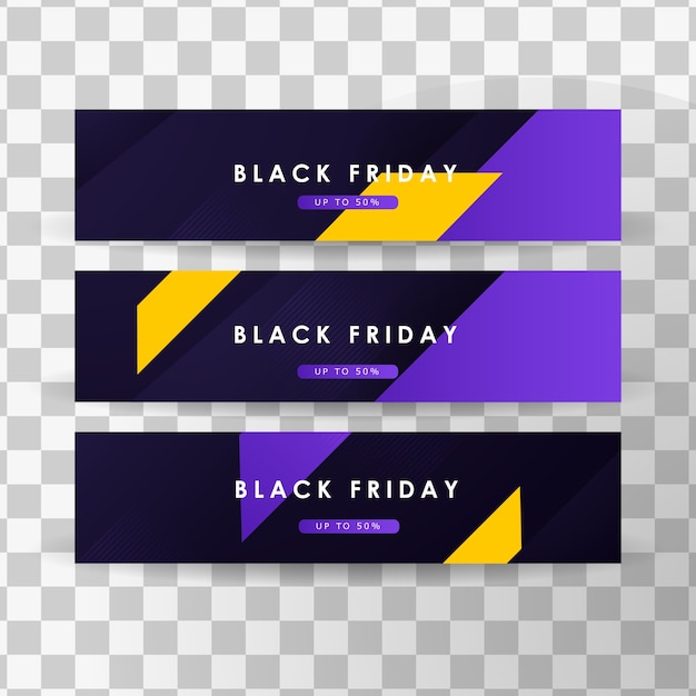 Vettore banner di promozione della vendita del black friday