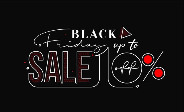 Black Friday Sale Promotion Poster or banner Design, Special offer 10% sale, Promotion and shopping vector template.