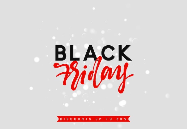 Black friday sale, promotional poster and banner. vector illustration