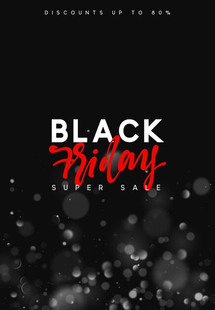 Black Friday sale, promotional poster and banner. vector illustration