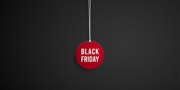 Black Friday sale red tag.