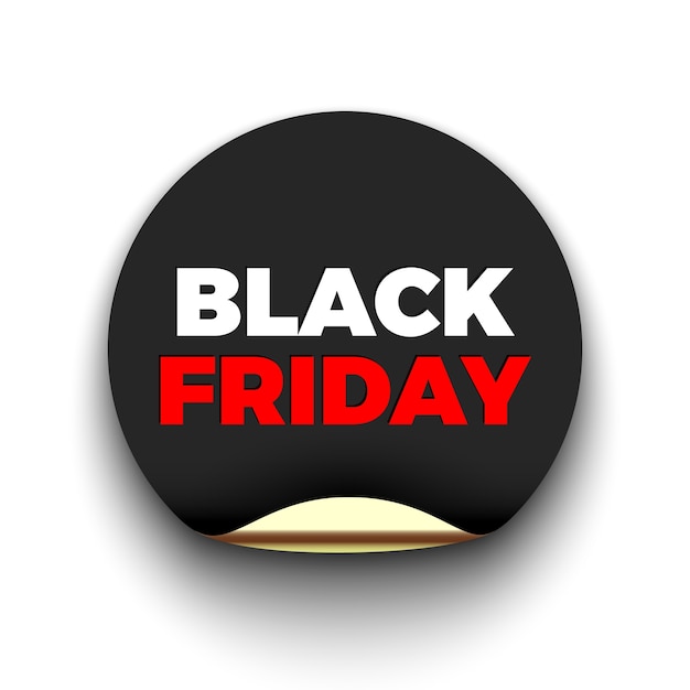 Black friday sale round sticker.