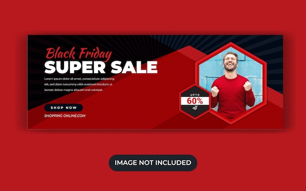 Vector black friday sale social media banner template