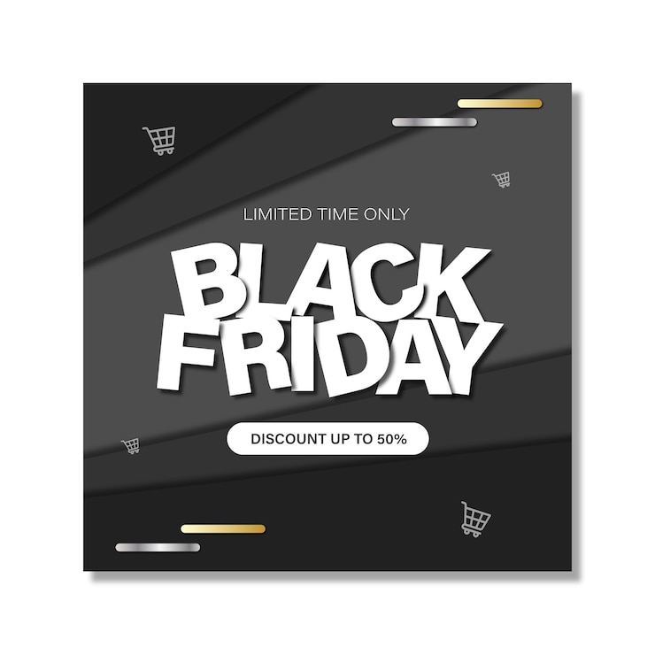 Vector 블랙 프라이데이 판매 소셜 미디어 배너 템플릿