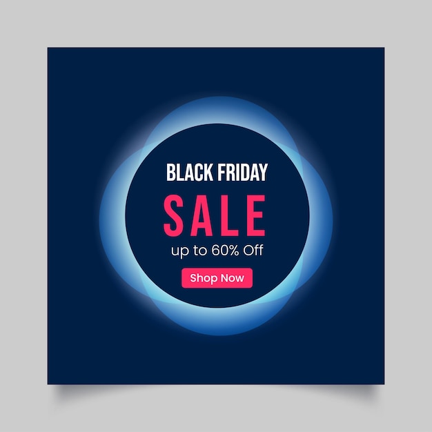 Black friday sale social media banner template