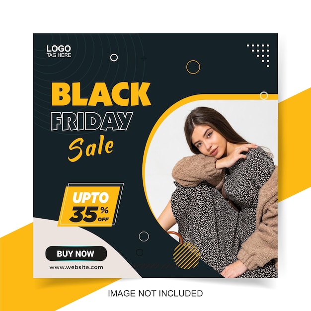 Black friday sale social media banner template