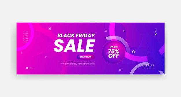 Black Friday sale social media cover banner design