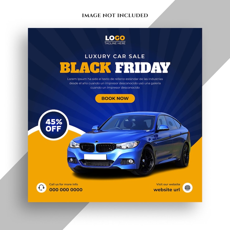 Vector black friday sale social media instagram post or web banner template