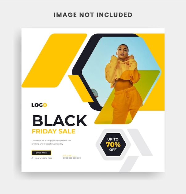 Vector black friday sale social media post banner design