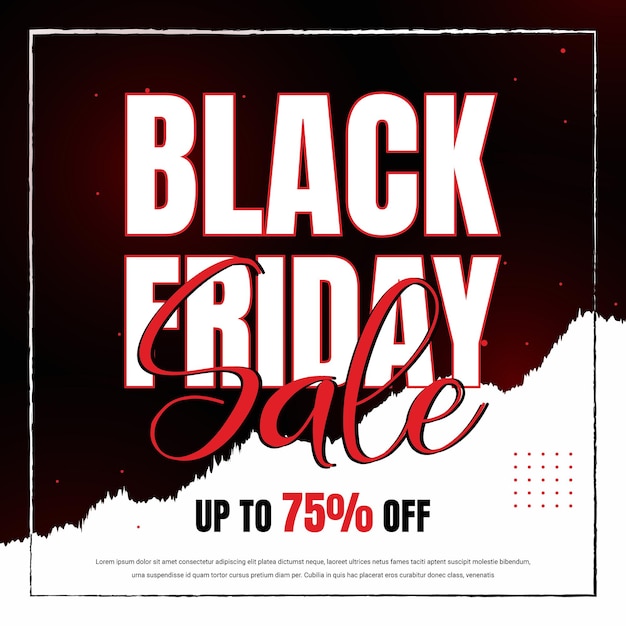 Black Friday sale social media post design and sales template