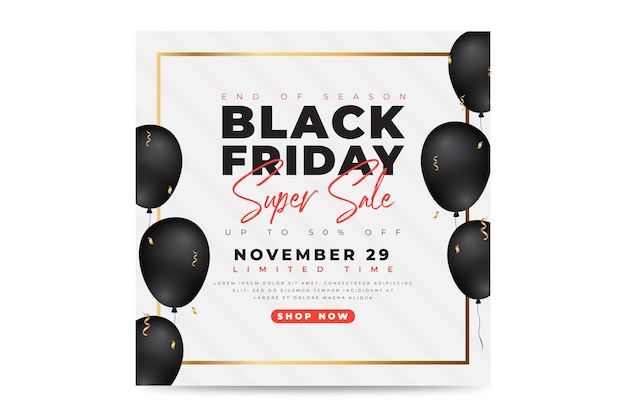 Vector black friday sale social media post