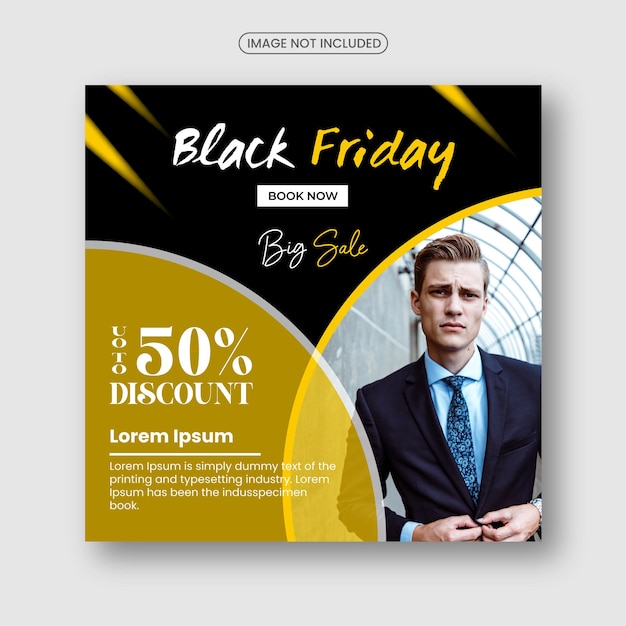 블랙 프라이데이 판매 소셜 미디어 게시물 및 Instagram 광고 게시물 템플릿