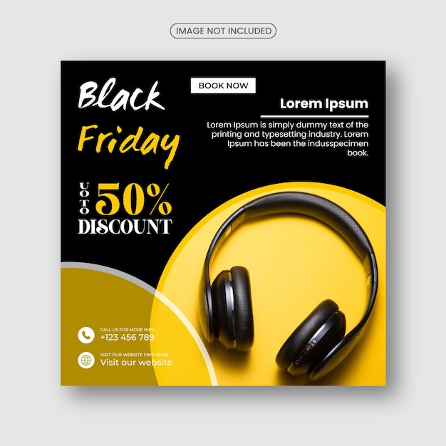 Black Friday sale social media posts and Instagram advertising post template