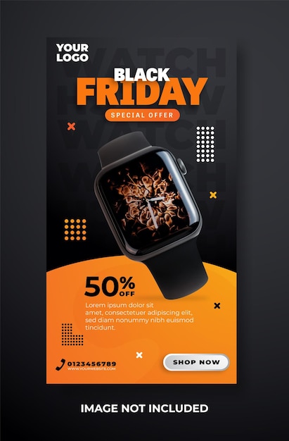 Black friday sale social media strories template