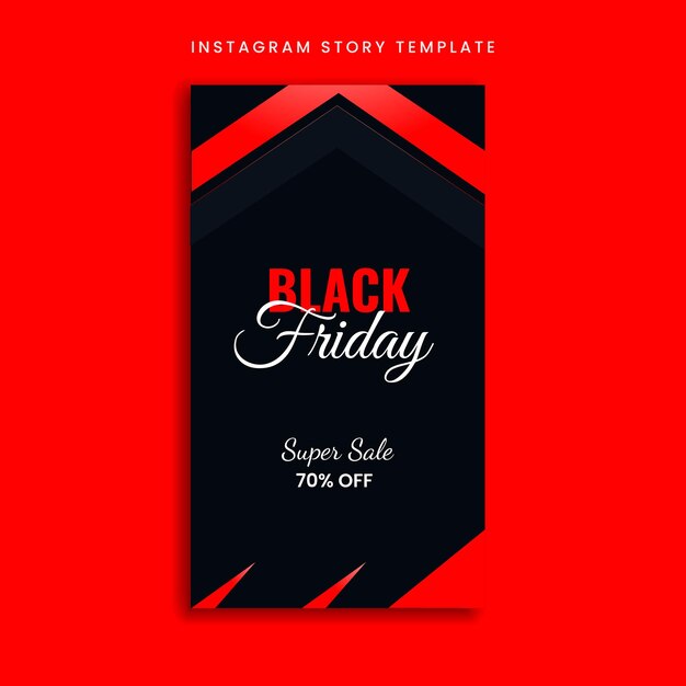 Black friday sale social media template facebook story instagram story