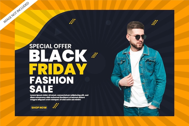 Vector black friday sale social media template