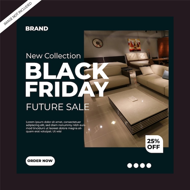 Vector black friday sale social media template