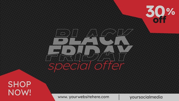 Banner di sconto per l'offerta speciale di vendita del black friday