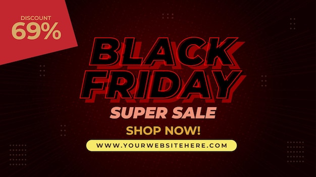 Banner di sconto per l'offerta speciale di vendita del black friday