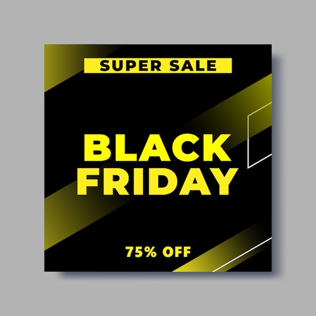 Banner quadrato di vendita del black friday