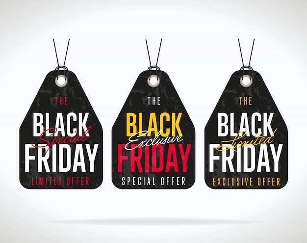 Black friday sale sticker vector isolated